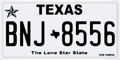 TX license plate BNJ8556