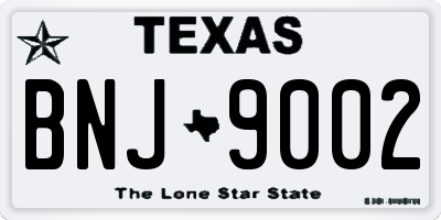 TX license plate BNJ9002