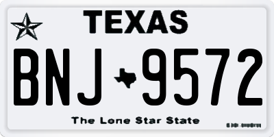 TX license plate BNJ9572