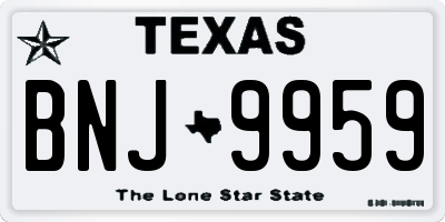 TX license plate BNJ9959