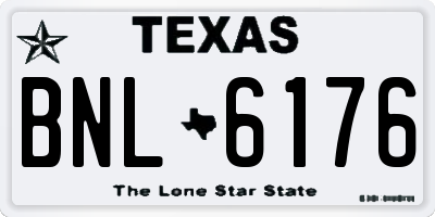 TX license plate BNL6176