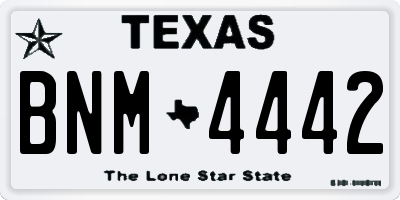 TX license plate BNM4442