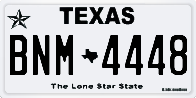 TX license plate BNM4448