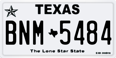 TX license plate BNM5484