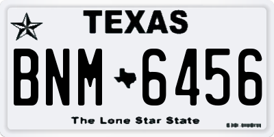 TX license plate BNM6456