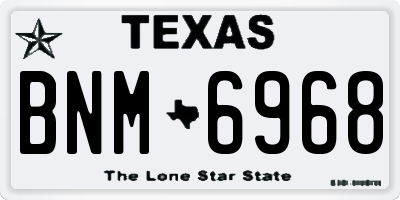 TX license plate BNM6968
