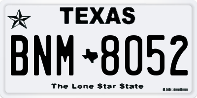 TX license plate BNM8052