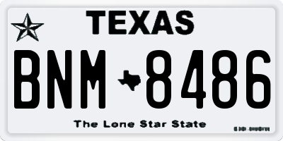 TX license plate BNM8486
