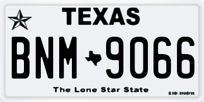 TX license plate BNM9066