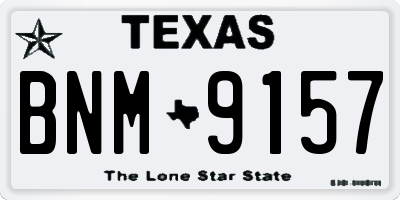 TX license plate BNM9157