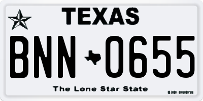 TX license plate BNN0655