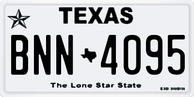 TX license plate BNN4095