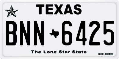 TX license plate BNN6425