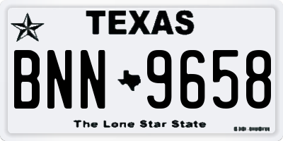 TX license plate BNN9658