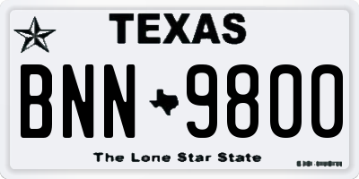 TX license plate BNN9800