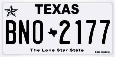 TX license plate BNO2177