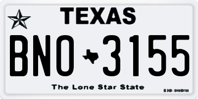 TX license plate BNO3155