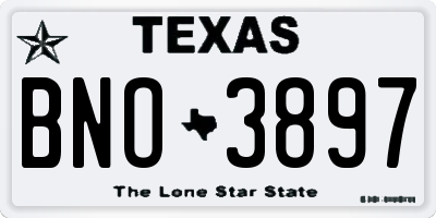 TX license plate BNO3897