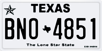 TX license plate BNO4851