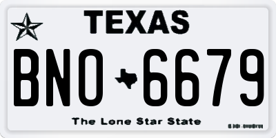 TX license plate BNO6679