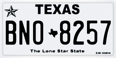 TX license plate BNO8257