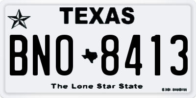TX license plate BNO8413