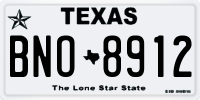 TX license plate BNO8912