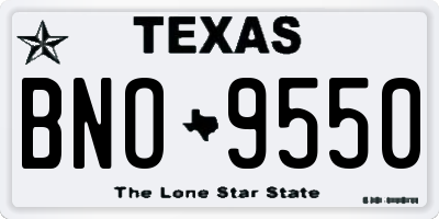 TX license plate BNO9550