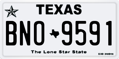 TX license plate BNO9591