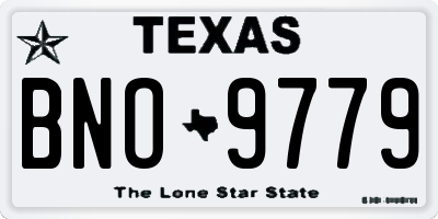 TX license plate BNO9779