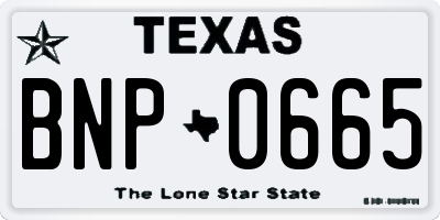 TX license plate BNP0665