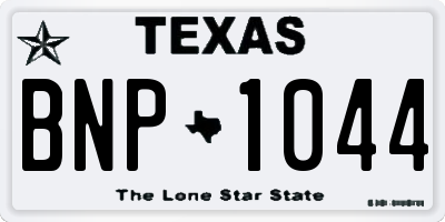 TX license plate BNP1044