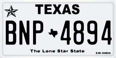 TX license plate BNP4894