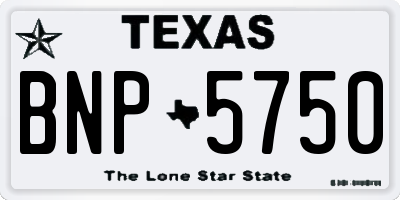 TX license plate BNP5750
