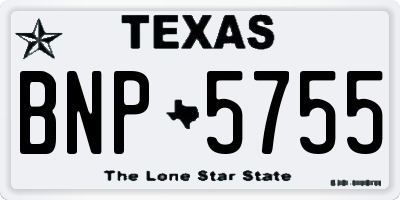 TX license plate BNP5755