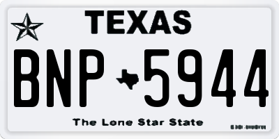 TX license plate BNP5944