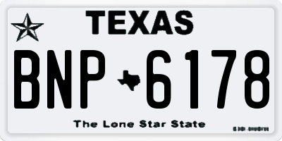 TX license plate BNP6178