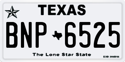 TX license plate BNP6525