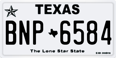 TX license plate BNP6584