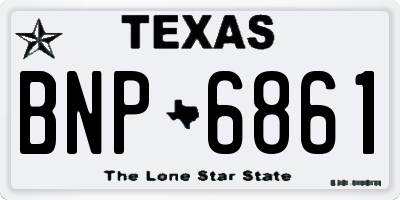 TX license plate BNP6861