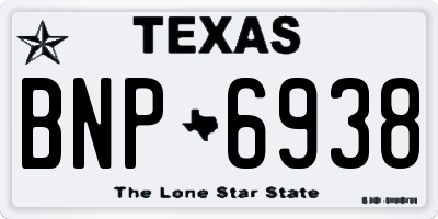 TX license plate BNP6938