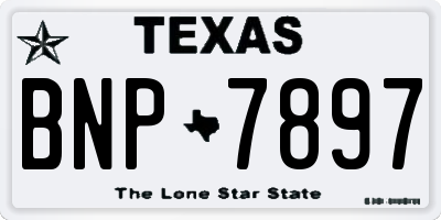 TX license plate BNP7897