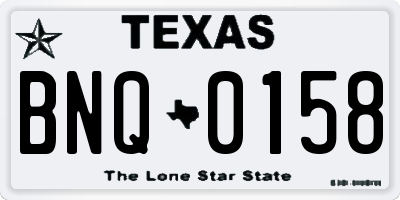 TX license plate BNQ0158