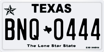 TX license plate BNQ0444