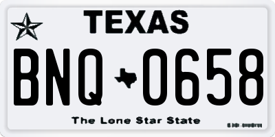 TX license plate BNQ0658
