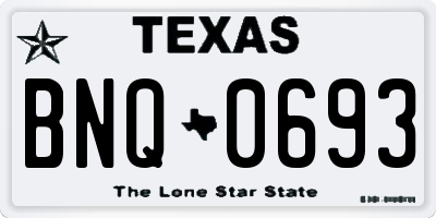TX license plate BNQ0693
