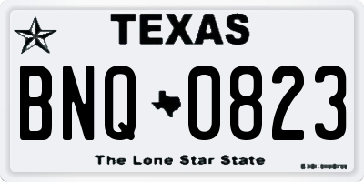 TX license plate BNQ0823