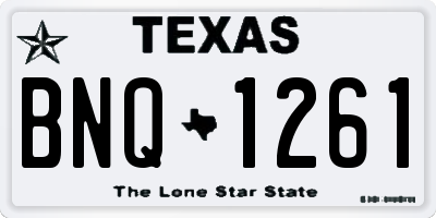 TX license plate BNQ1261