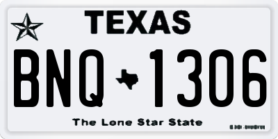 TX license plate BNQ1306