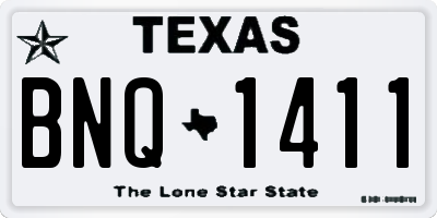 TX license plate BNQ1411